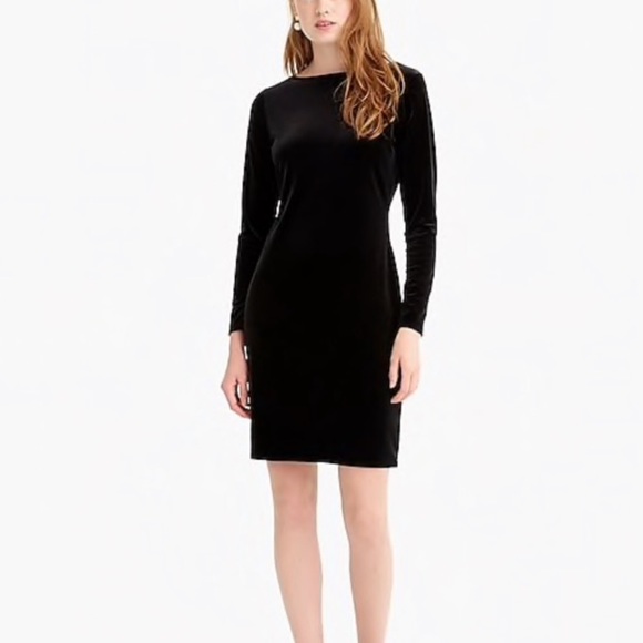 Dark Blue J Crew Velvet Dress size Small - Picture 2 of 6